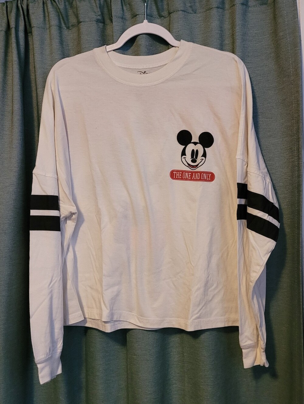 White Long-Sleeve Mickey Graphic Tee